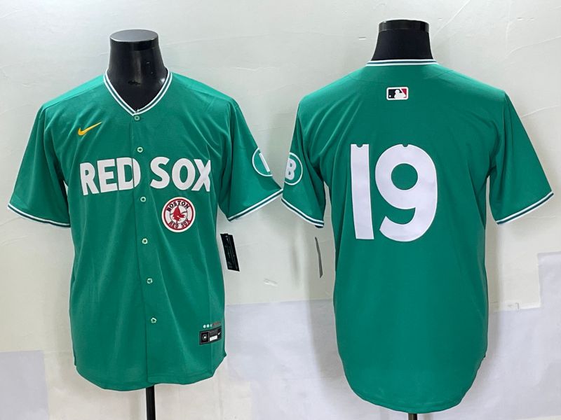Men 2025 Boston Red Sox #19 No Name Dark Green Joint Name Nike MLB Jersey style 10